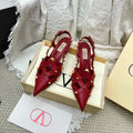 VT Studdy Kidskin Pumps 60mm Red Goatskin 611372
