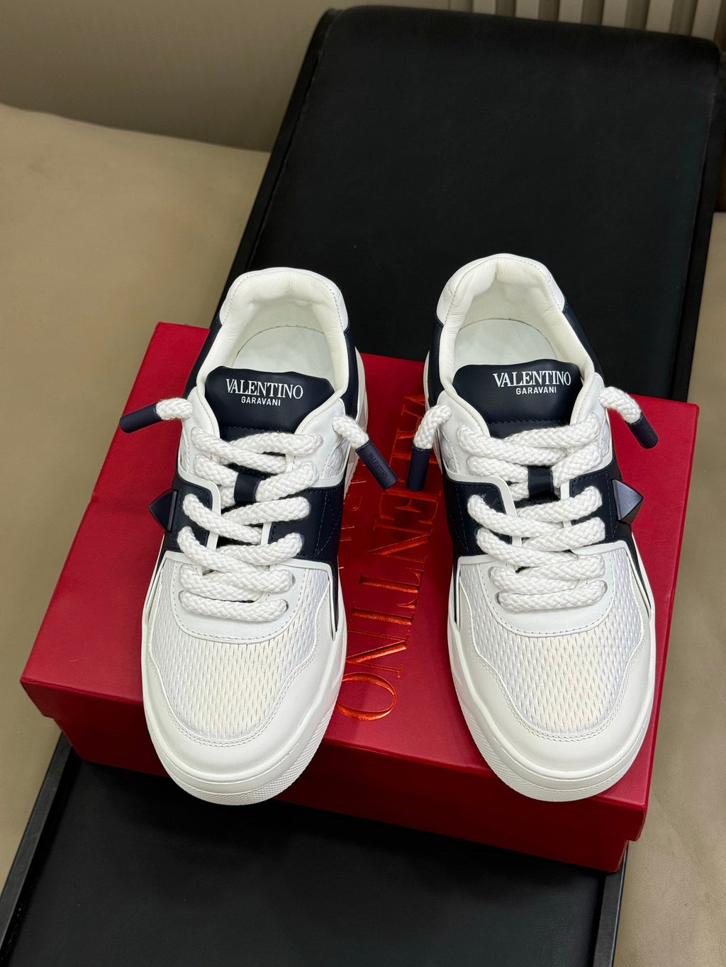 VT 2025 Sneakers White Dark Blue Frabic Cowhide 548578