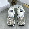 CD B24 SNEAKER BEIGE AND WHITE FABRIC