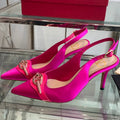 VT 25 High Heels Slingbacks Fuchsia Pink Cowhide 292353