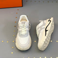 HM Men's Sneaker White Grey Mesh Calfskin 541262