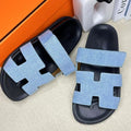 HM Men's Chypre Slide Blue Denim Cowhide 540212