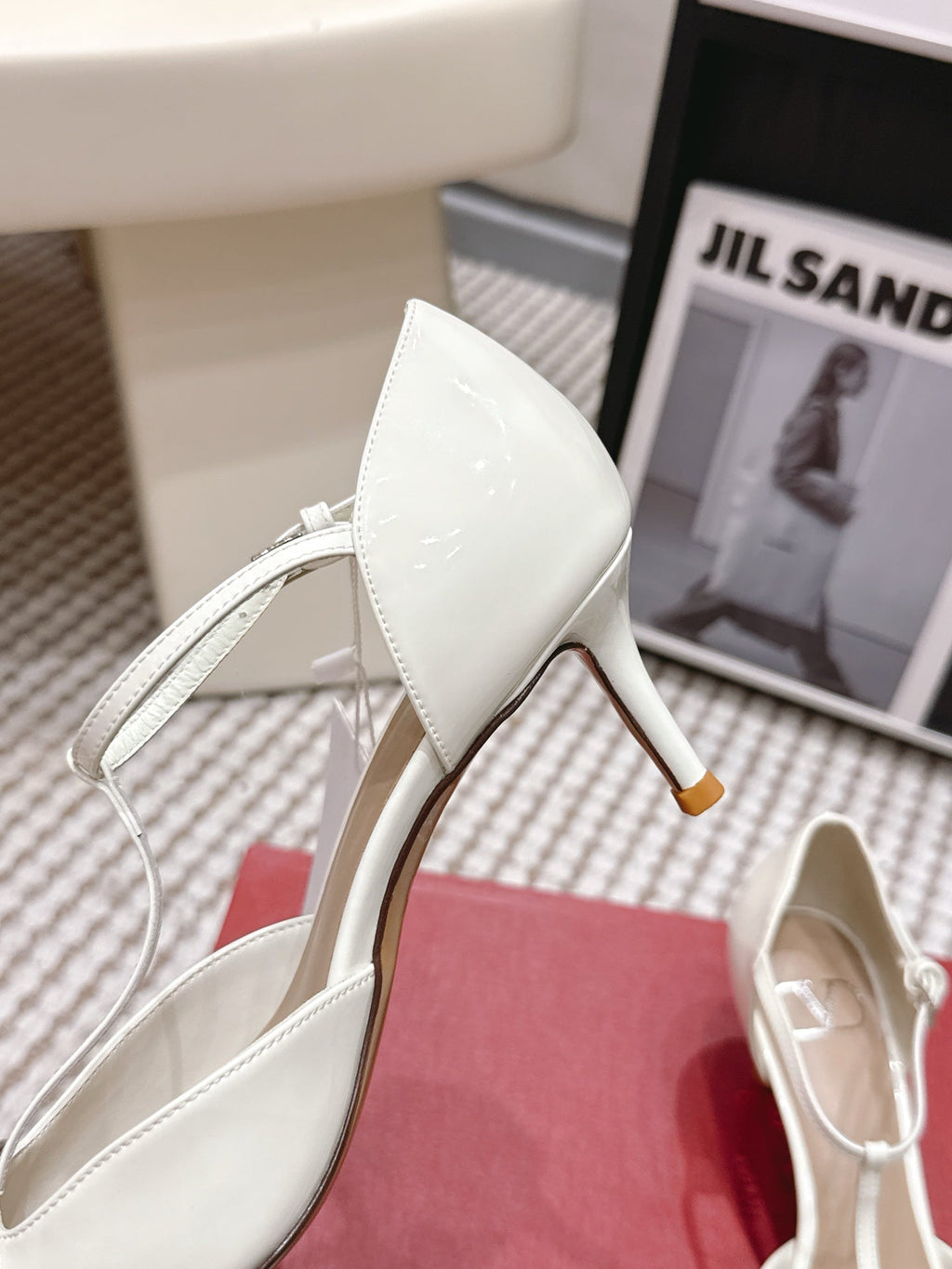 VT 26s T-Strap Slingback White Patent Leather 722232