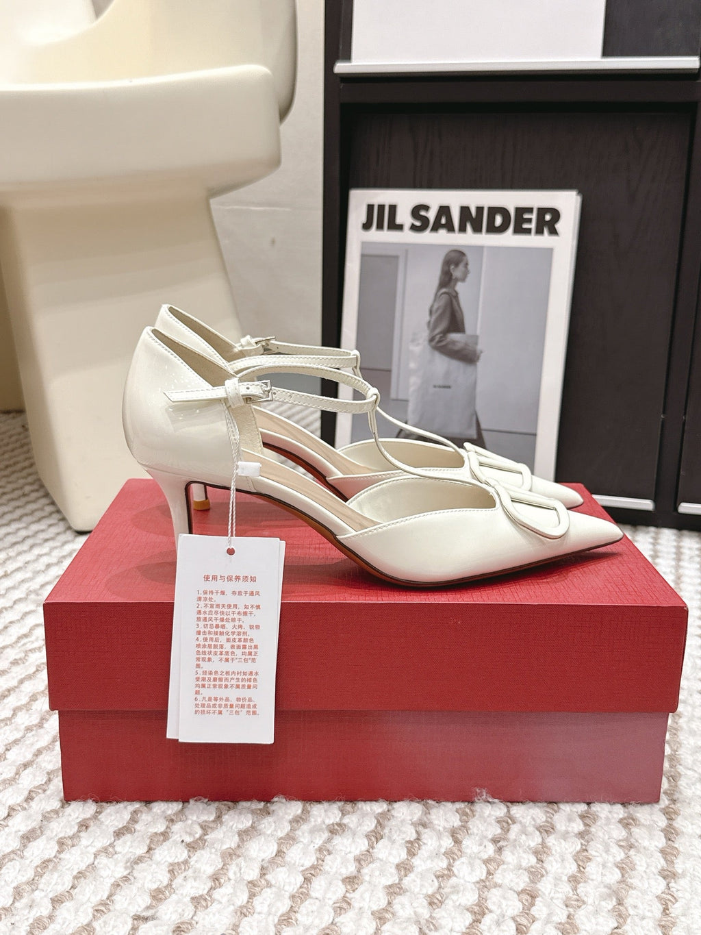 VT 26s T-Strap Slingback White Patent Leather 722232