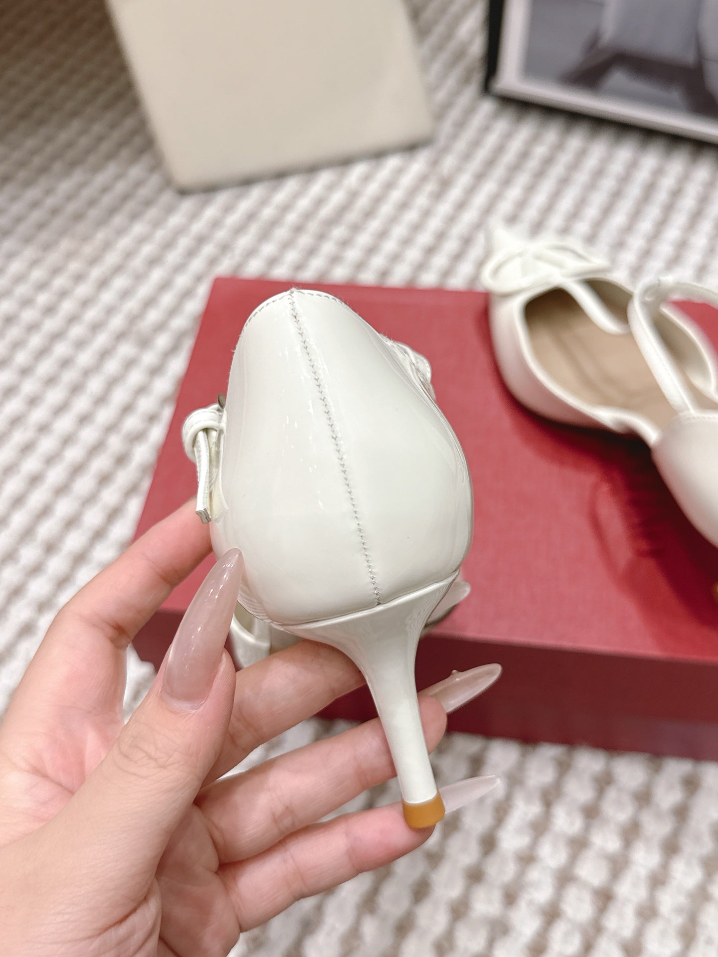 VT 26s T-Strap Slingback White Patent Leather 722232