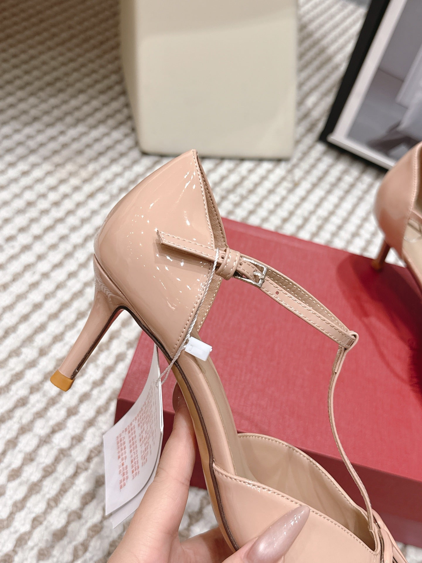 VT 26s T-Strap Slingback Light Pink Patent Leather 722234