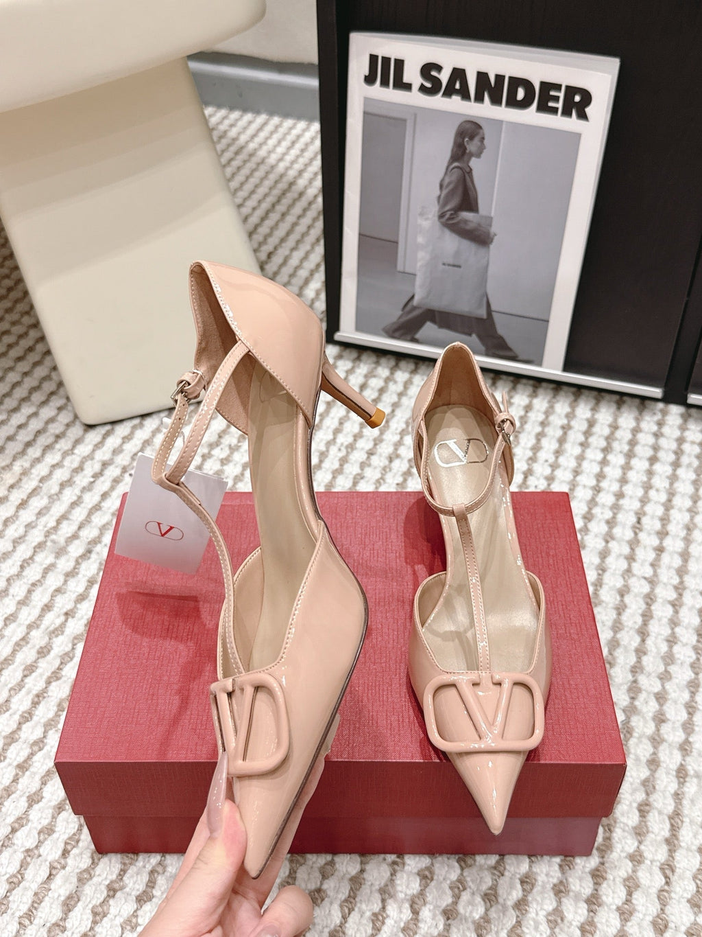 VT 26s T-Strap Slingback Light Pink Patent Leather 722234