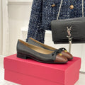 Valet Du Roi Kidskin Ballerina 2.5cm Brown Black Sheepskin 702251