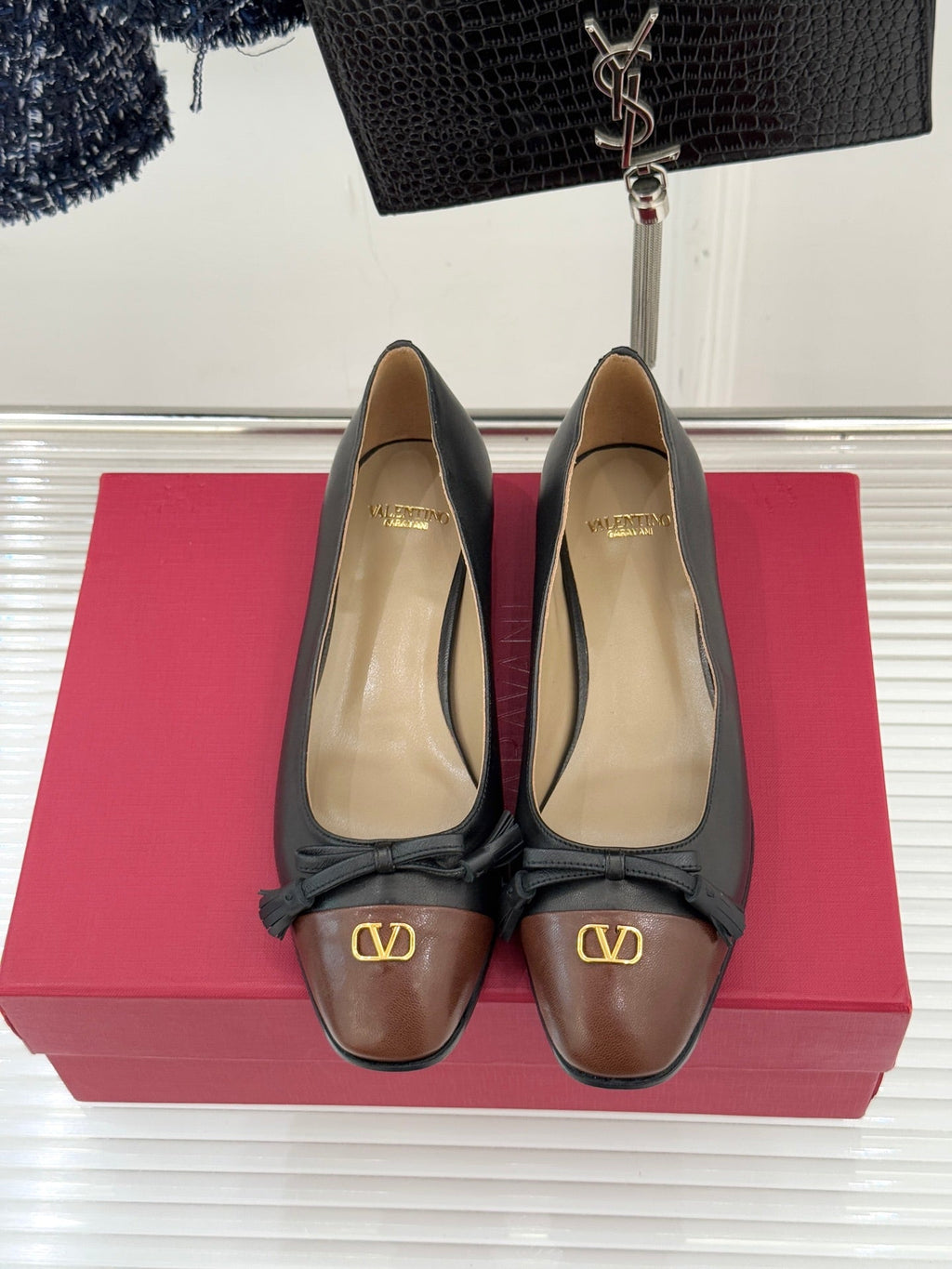 Valet Du Roi Kidskin Ballerina 2.5cm Brown Black Sheepskin 702251