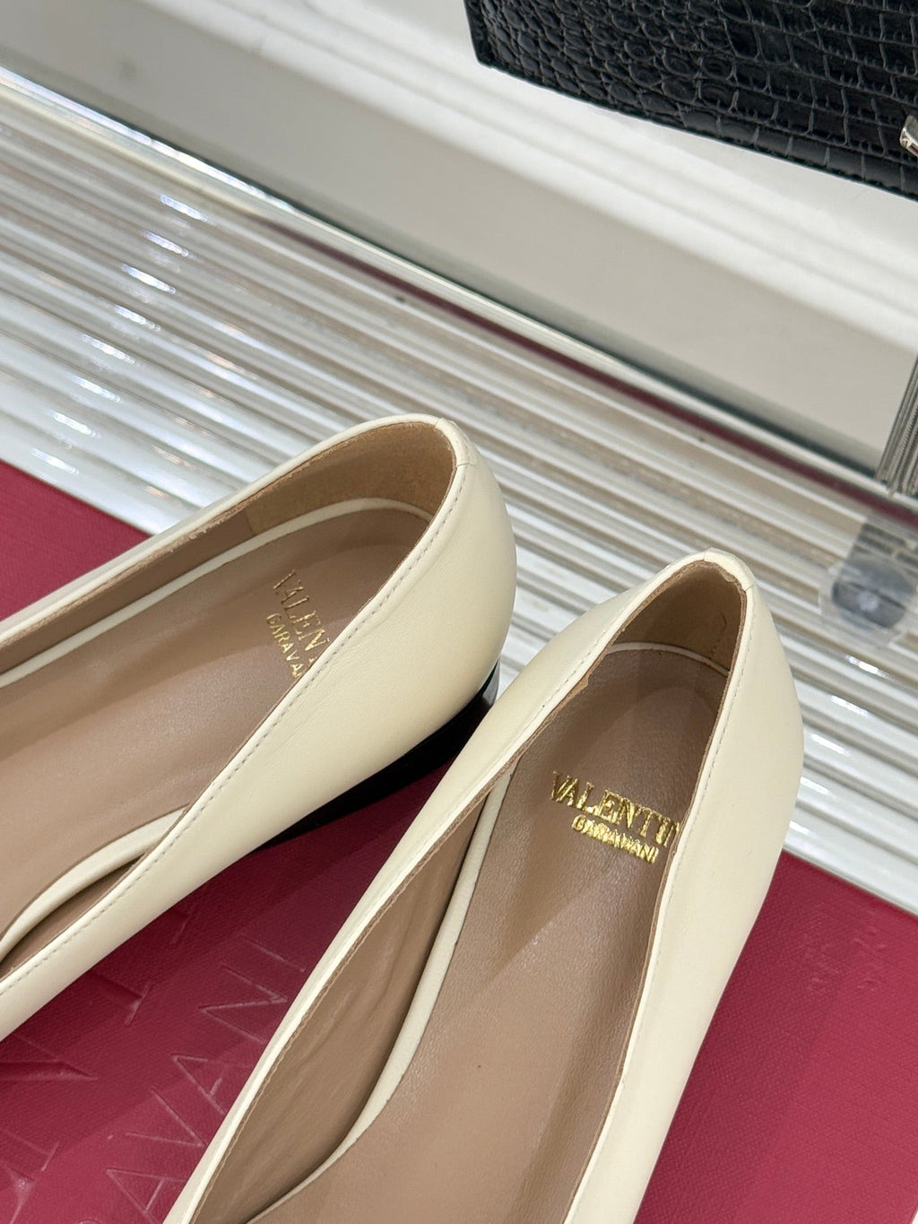 Valet Du Roi Kidskin Ballerina 2.5cm Brown Cream Sheepskin 702252