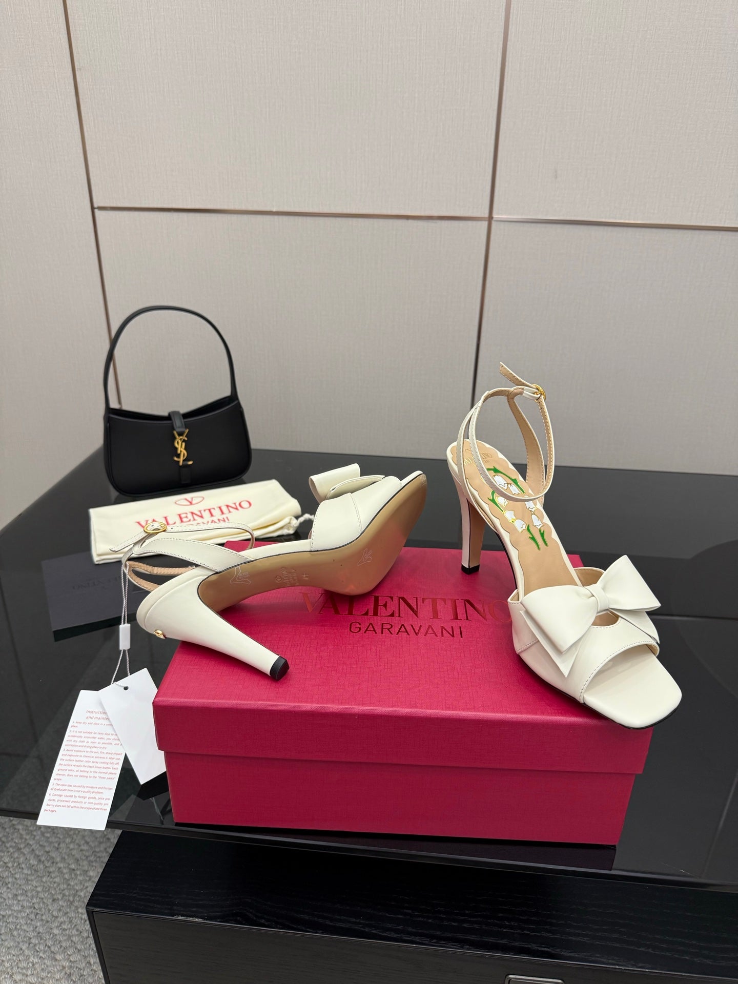 VT Bowow Sandal 95mm Ivory Leather