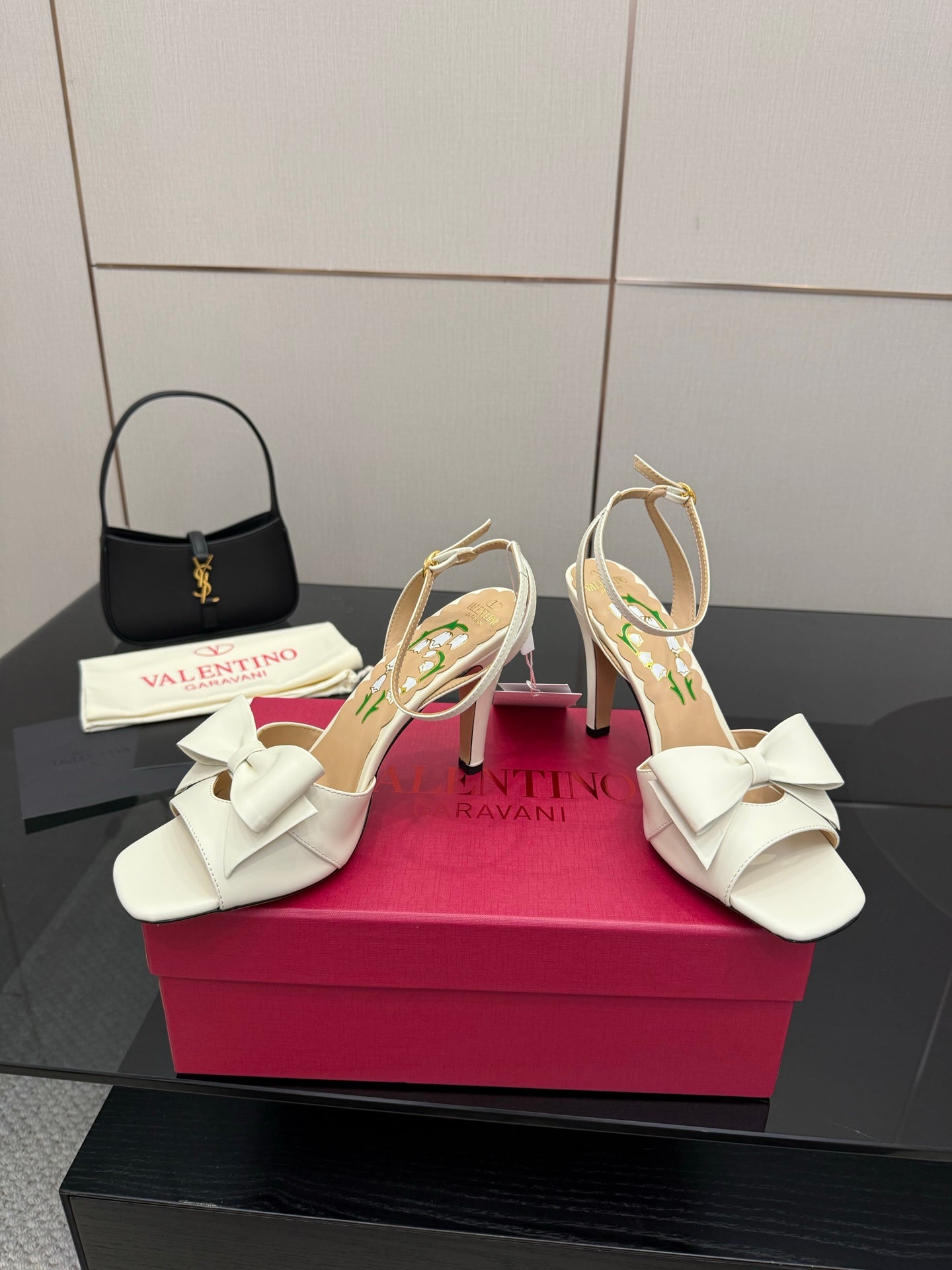 VT Bowow Sandal 95mm Ivory Leather