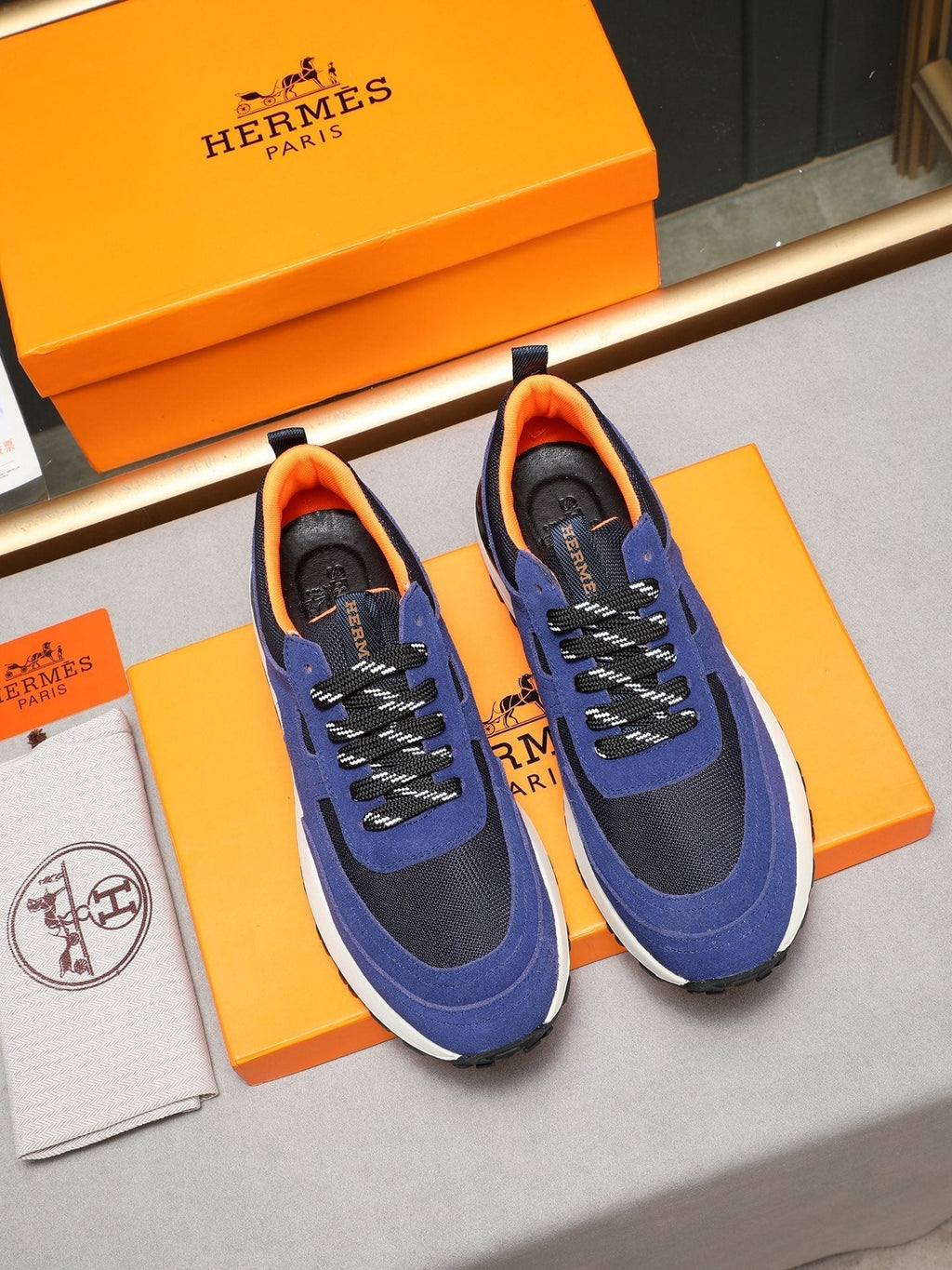 HM Men's Sneaker Blue Suede 619319