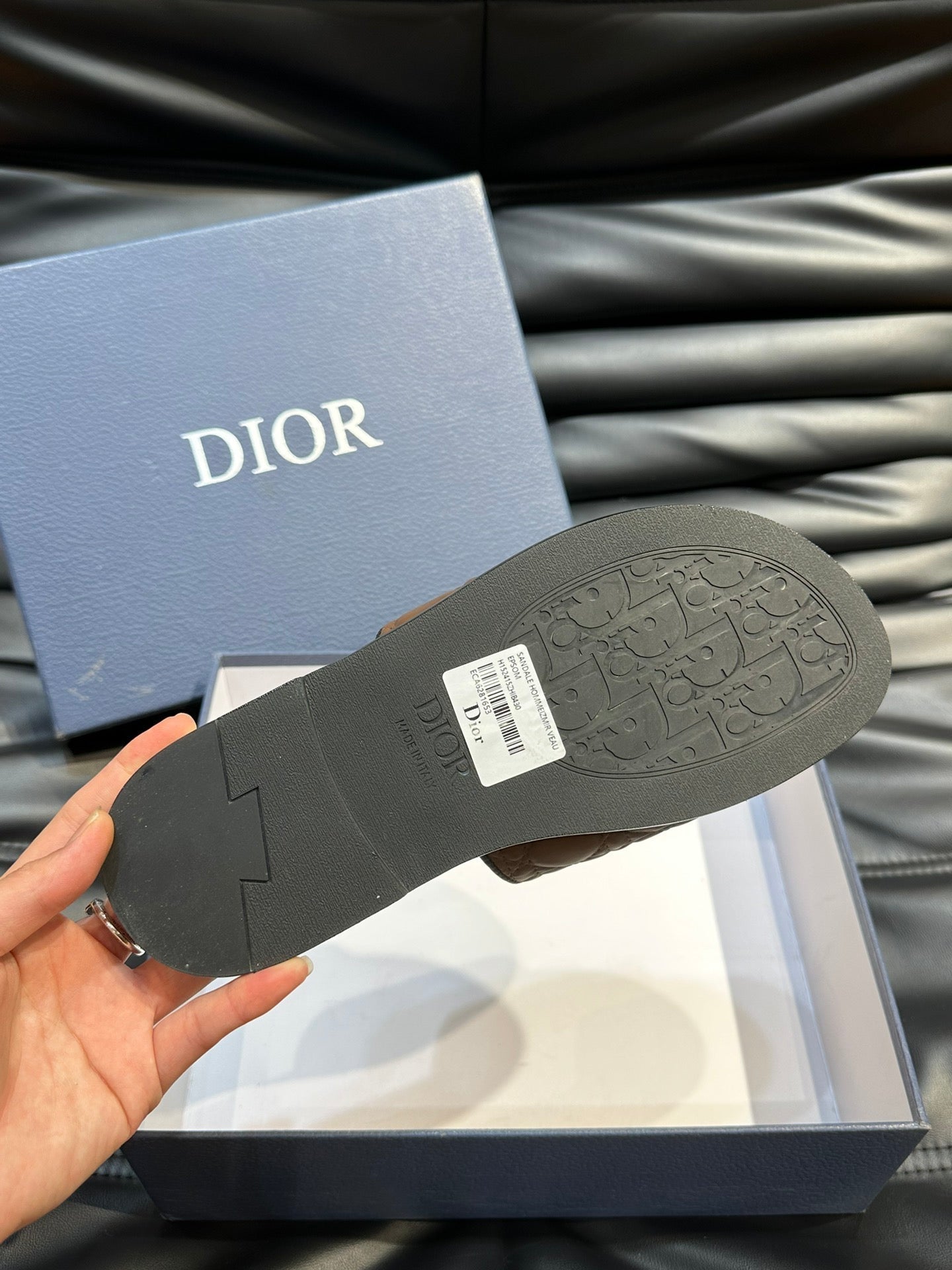 CD ALIAS SUMMER SLIPPER COPPER EMBOSSED CALFSKIN