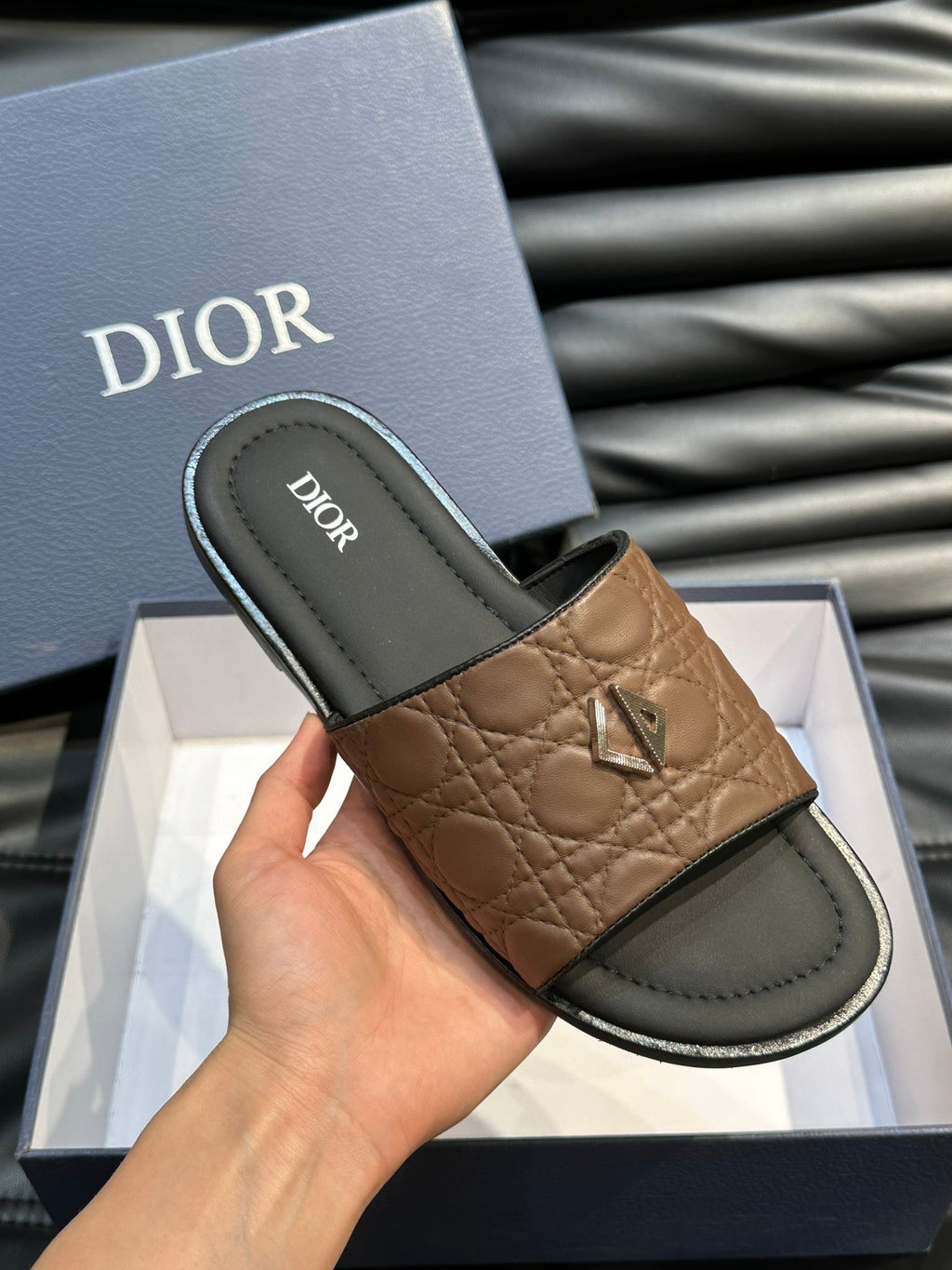 CD ALIAS SUMMER SLIPPER COPPER EMBOSSED CALFSKIN