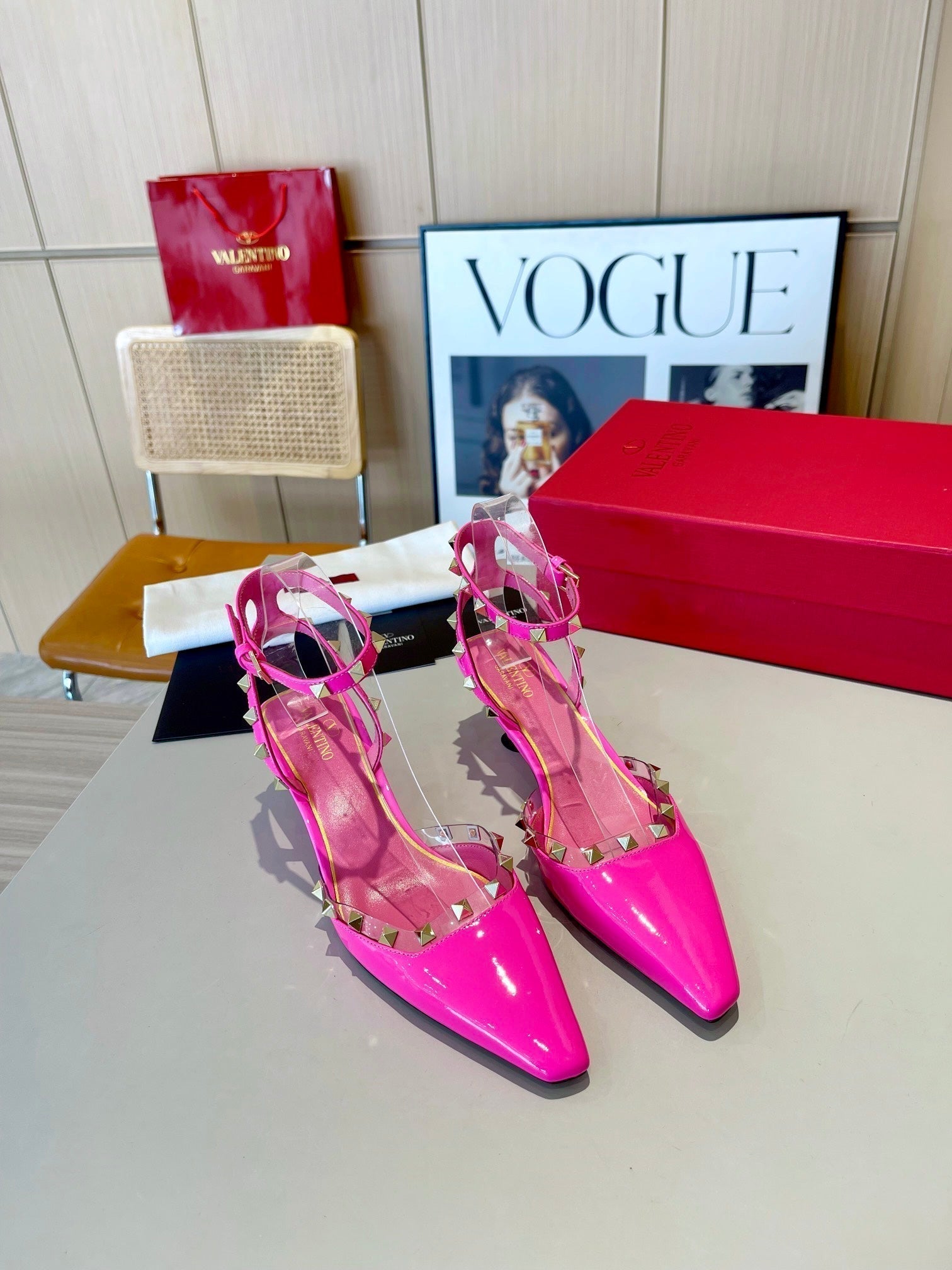 Valentino 25 Rockstud Couture 50mm Pumps Patent Leather