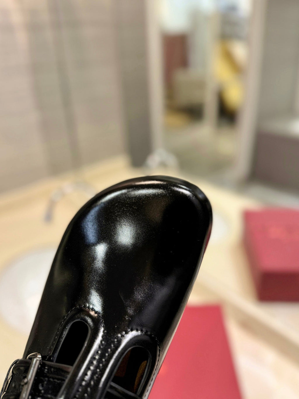 VL Fussfriend Black Patent Calfskin Leather Sabot