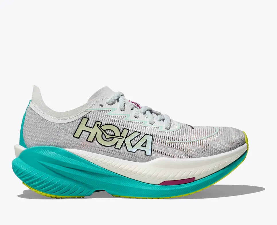 Womens Hoka Mach X 2- Frost/Electric Aqua (1155120-FCQ)