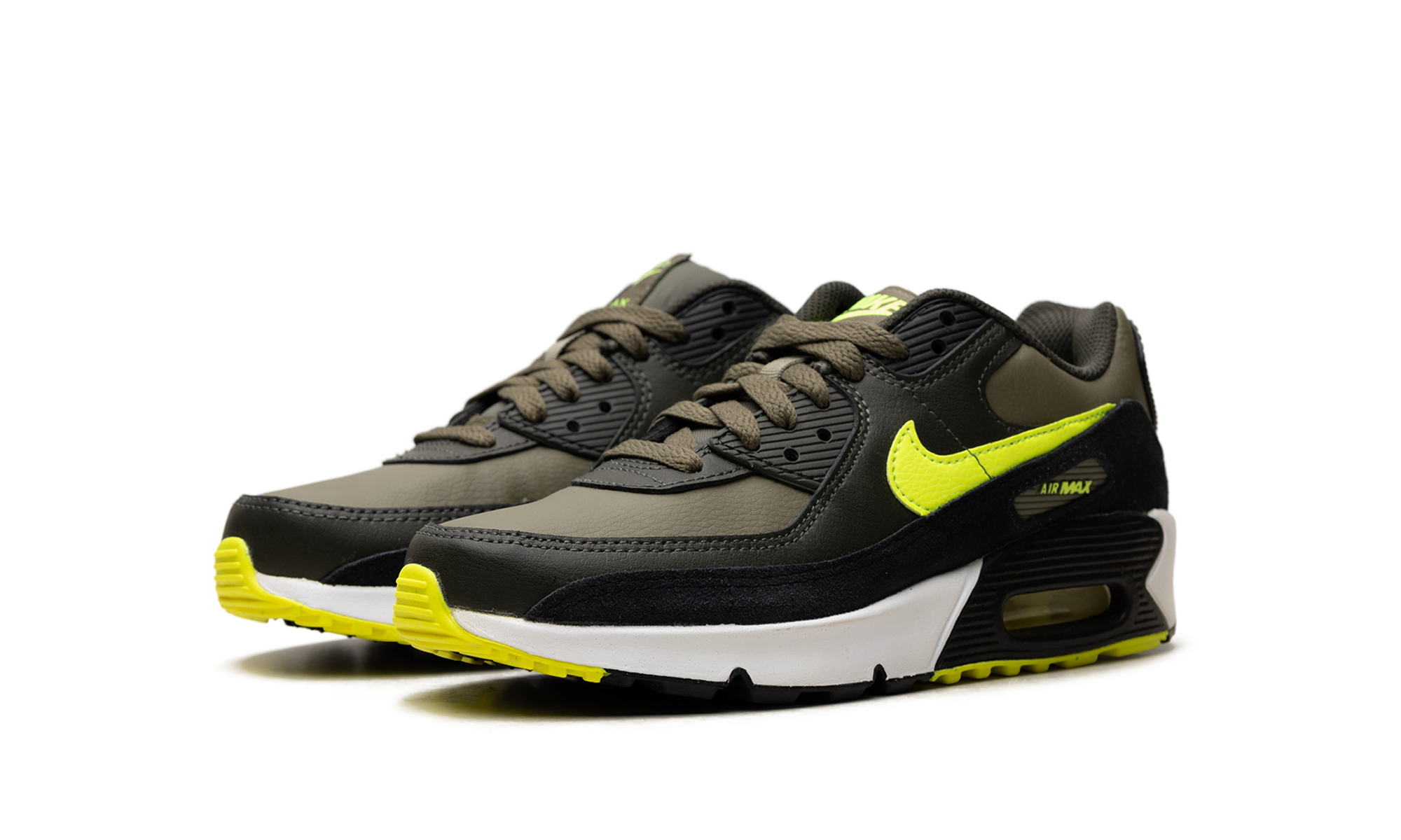 Air Max 90 Leather GS "Medium Olive Volt" DV3607 200