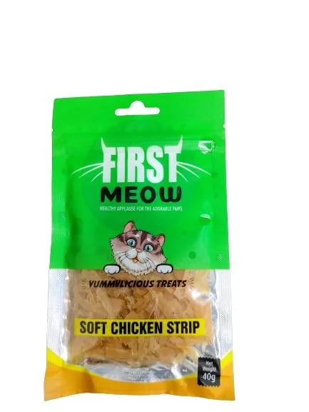 First Meow Soft Chicken Strips Cat Treats